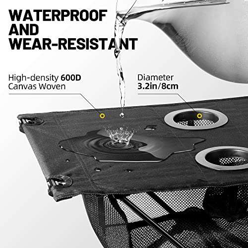 ZUNE LOTOO Portable Lightweight Camping Folding Table, 60x40x40cm Large Waterproof 35kg Bearing Capacity Sturdy Picnic Table - Image 4