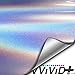 VViViD+ Ultra Gloss Silver Rainbow Metallic Vinyl (1ft x 5ft) Premium Car Wrap Film