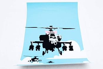 Banksy Happy Chopper SCREEN PRINTWCPポスター Amazon.co.jp: 希少 Banksy バンクシー HAPPY CHOPPER WCP
