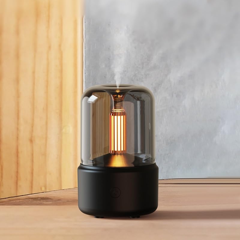 Difusor aromático eléctrico con luz tipo vela y tanque 120 ml