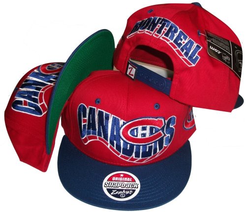Gorra Snapback Montreal Canadians Rojo Azul Ajustable miniatura 1