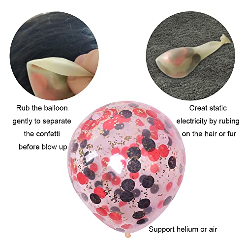 10th Birthday Party Decorations - Red Theme, 16inch Foil Happy Birthday Balloons Banner, Sash, Black Curtains, Number 10 - Image 6