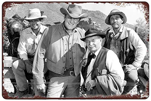 Retro Funny Metal Sign Sheet Signs Tin Sign Cast Of Gunsmoke Outdoor Home Wall Decoration Size12x8
