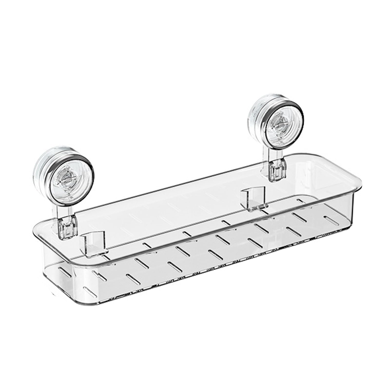 Lerpwige Suction Cup Storage Rack For Toiletries Waterproof Bathroom Organiser Solution Wall-Mounted Kitchen Storage Shelf Modern Suction Cup Rack