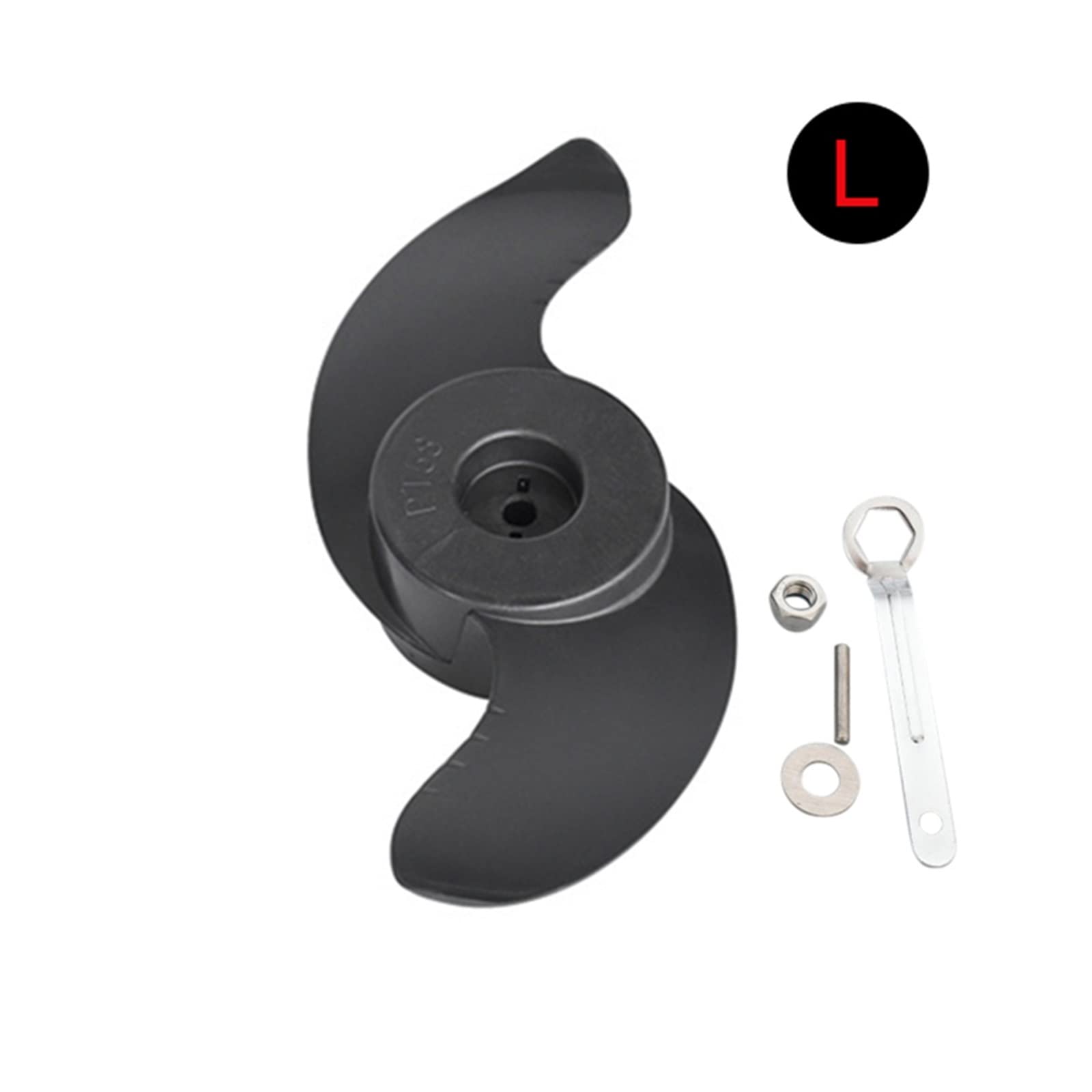 CVFRDD Outboard Motor, Motor Boat Propellers Electric Engine Outboard Trolling Propeller Outdoor Sports(L 2 VANES)