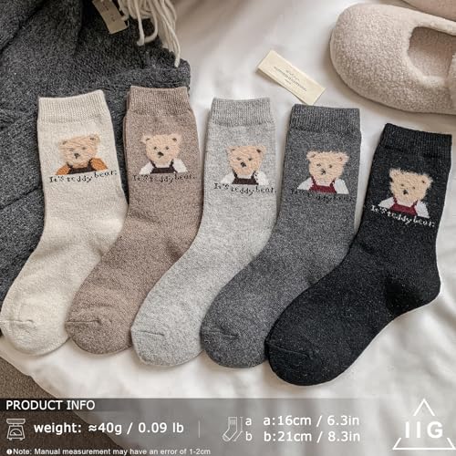 Image of IIG Winter Warm Wool Socks for Women Original Design Trendy Boot Socks Ideal Gift