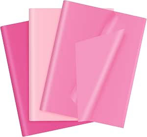 30 Sheets Pink Tissue Paper for Gift Bags, 14 x 20 Inches, Bulk Pack for Decorations and Crafts