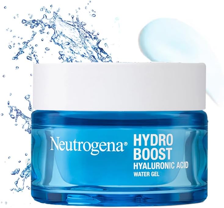 Neutrogena Hydro Boost Hyaluronic Acid Face Moisturizer 50ml | 24 hours long lasting Hydration | Oil free non sticky light water gel fast absorbing| Daily use | All Skin Types | For Men & Women 50g