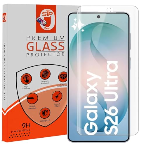 Image of STP FEEL Premium Transparent Tempered Glass Screen Protector Guard Compatible For Samsung Galaxy S26 Ultra 5G (Ultrasonic Fingerprint Working) (6.9 Inch, Pack of 1) | Edge to Edge Coverage