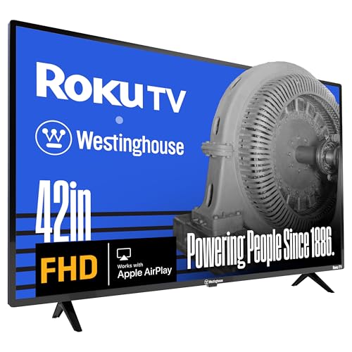 Westinghouse Roku TV - 42 Inch Smart TV, 1080P FHD Television with Wi-Fi Connectivity and Mobile App, Flat Screen, Bluetooth, Compatible with Apple AirPlay,...