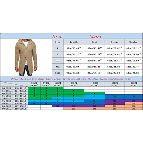 Mens Cardigan Sweater Hooded Shawl Collar Button Closure Long Sleeve Knit Slim Fit Fashion Coat Cardigans #TOP5