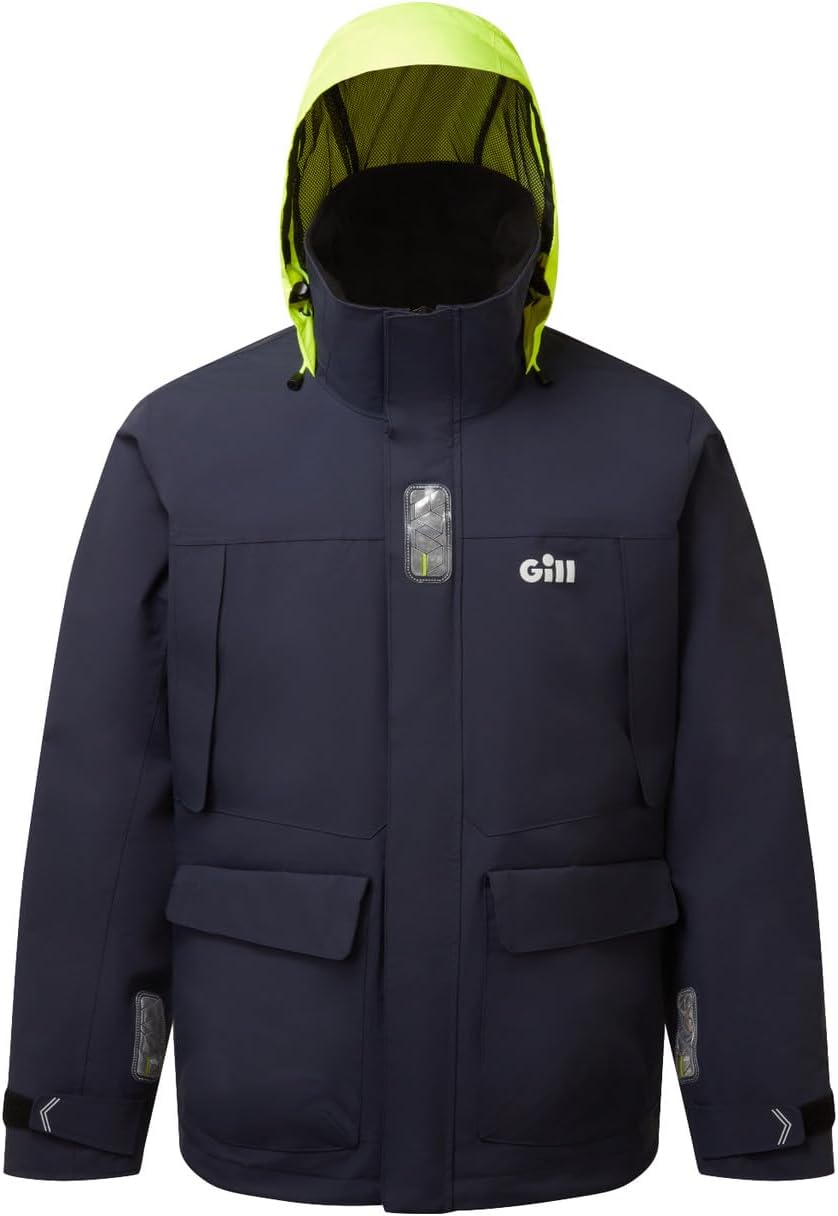 Gill Mens OS3 Coastal Cruising Jacket - Waterproof & Breathable with Fully Taped Seams
