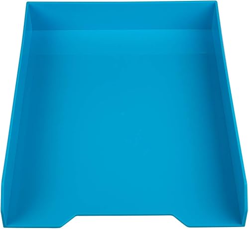 Miniatura 9 de JAM PAPER Bandejas de papel apilables, color rosa, bandeja organizadora de documentos de escritorio, cartas y archivos, se venden individualmente