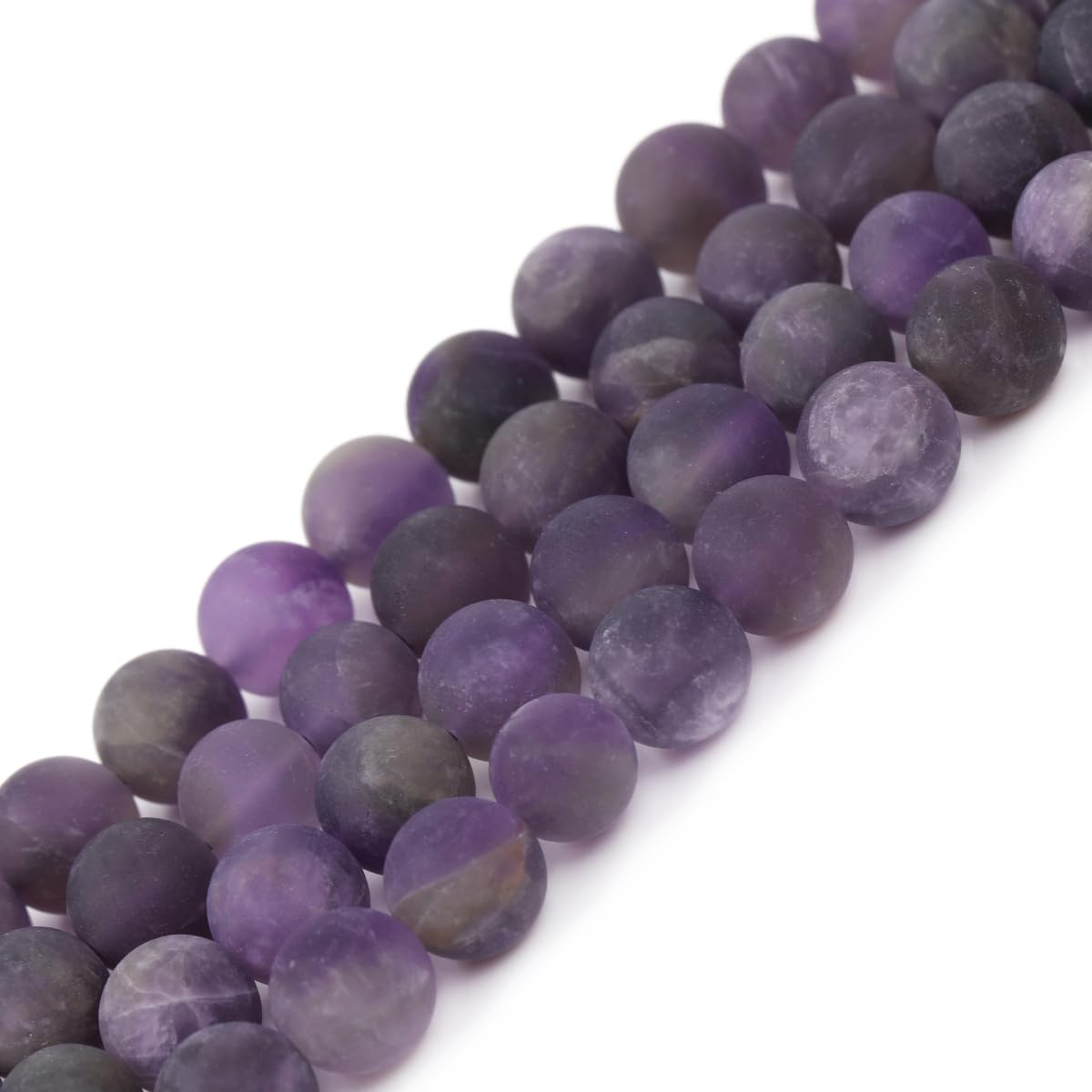 GEM-Inside 8mm Amethyst Semi Precious Gemstone Round Beads for Jewellery Making DIY Handmade Craft Supplies 15" - Image 3