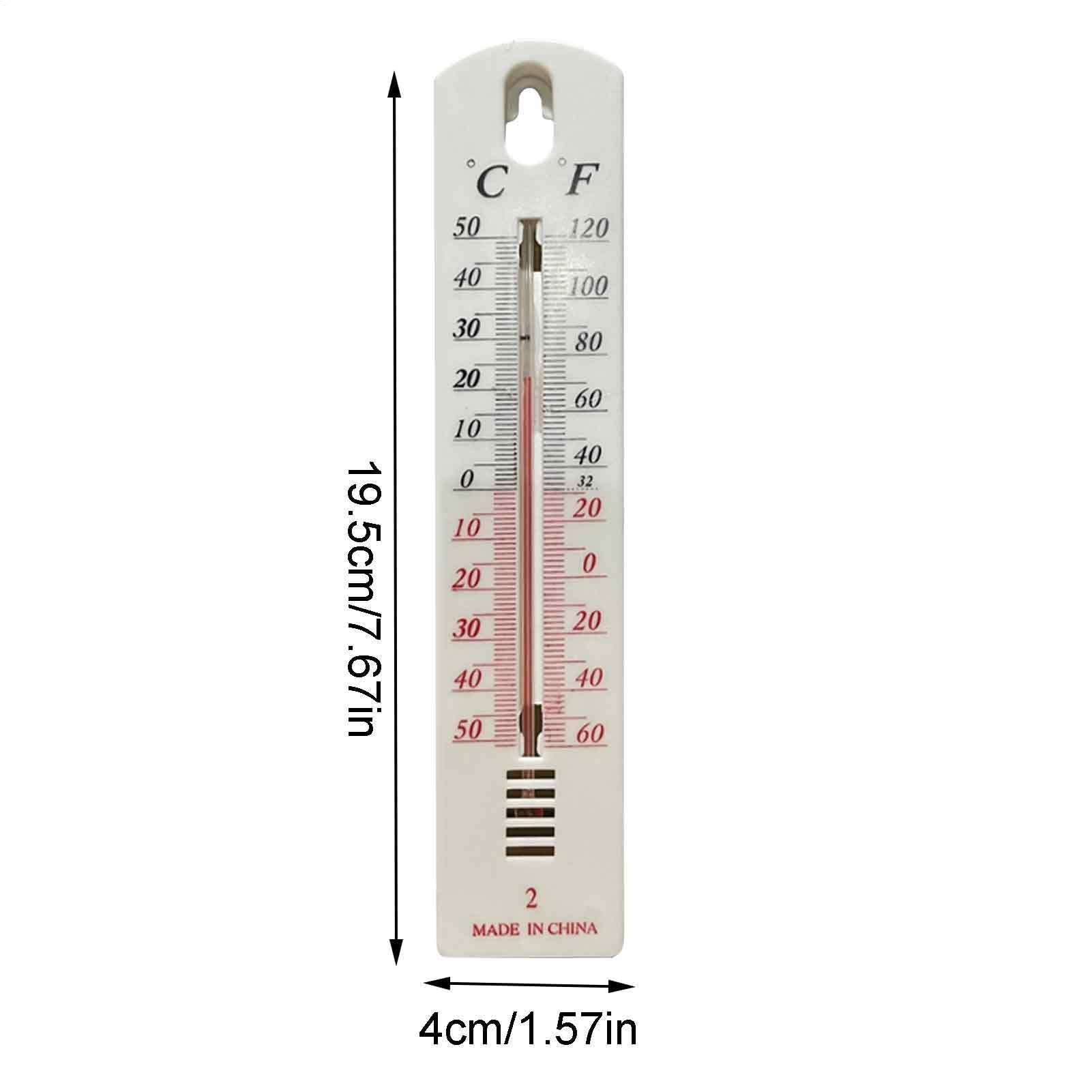 Analogowy termometr wewnętrzny, termometr zewnętrzny, 6 sztuk, 19,5 cm | termometr ogrodowy, wysoka dokładność, analogowy termometr pokojowy, termometr ścienny, miernik temperatury wewnątrz i na