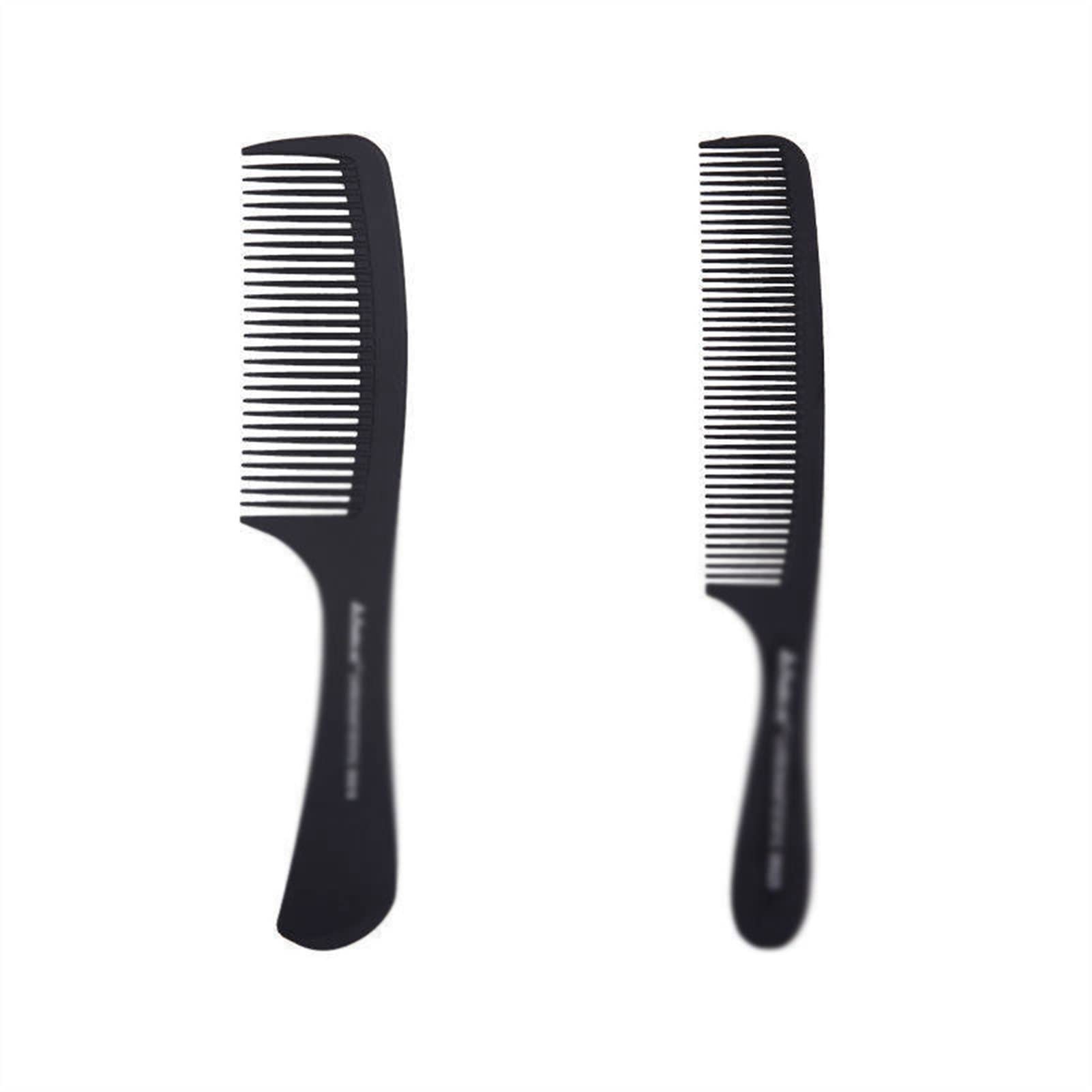 Kamm Haarpflege 2-teilig Haarstylingkamm Feinzahniges Haarkamm-Set, Stylingkamm für lockiges glattes langes kurzes Haar, Schwarz 1 Haarbürste