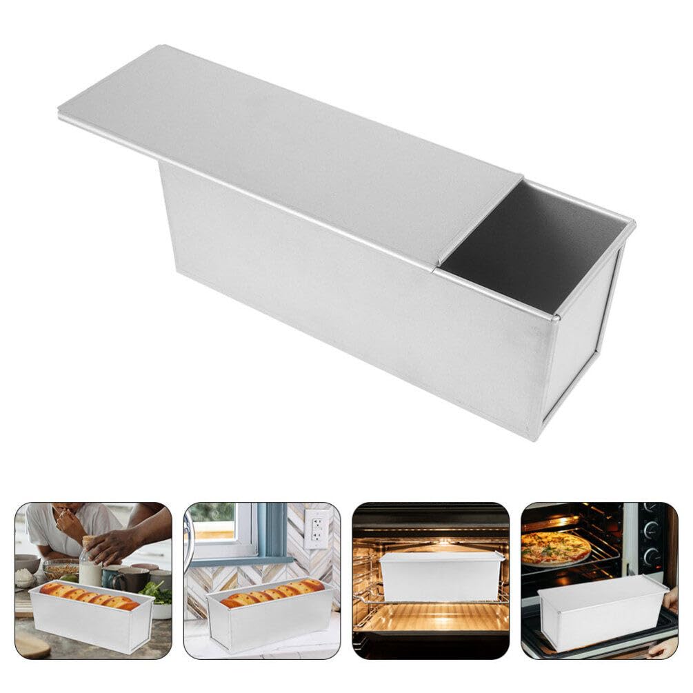STOBAZA Molde en Aluminio Calentamiento y Uniforme de Capacidad Grande Tapa Deslizante Aleación Adecuado Hornear para Pan Reuniones Familiares