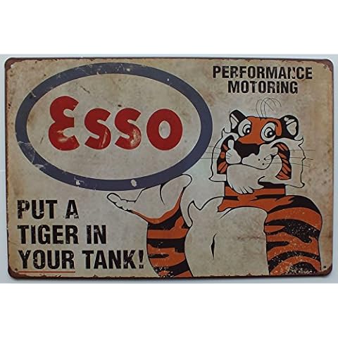 Tin Metal Sign Plaque Pub Bar Vintage Retro Wall Decor Poster Home Club Tavern Door Wall (30 x 20 cm) - UK Company (105 Esso Performance) Cover