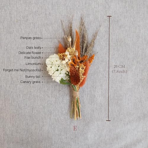 Bouquet mini de flores secas estilo boho natural miniatura 2
