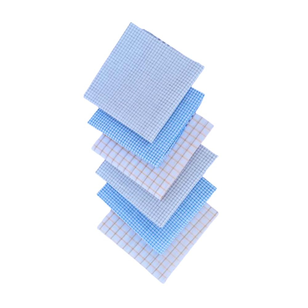 Olyra Premium White Based Checked multicolour 100% Cotton Handkerchiefs | 50x52 cm XXL Size | Ultra Soft | High absorbent | Skin friendly hankys & Reusable Cloth for daily use-picture-35