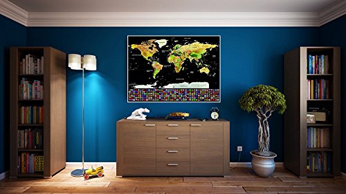 Mappa del mondo da grattare XXL Deluxe 2018