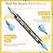 Infiart 60 Colors Dual Tip Acrylic Paint Markers Automatic Ink Control Acrylic Paint Pens, Fine & Brush Tip Acrylic Markers Set for Christmas Decorations, Glass, Stone, Wood, DIY & Art Supplies