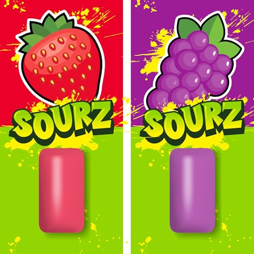 Image of PUR Jumbo Gum, Sour Strawberry & Grape, Xylitol Gum, 20 Count