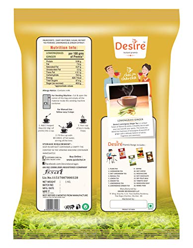 Té instantáneo sabor limón y jengibre 1 kg miniatura 2