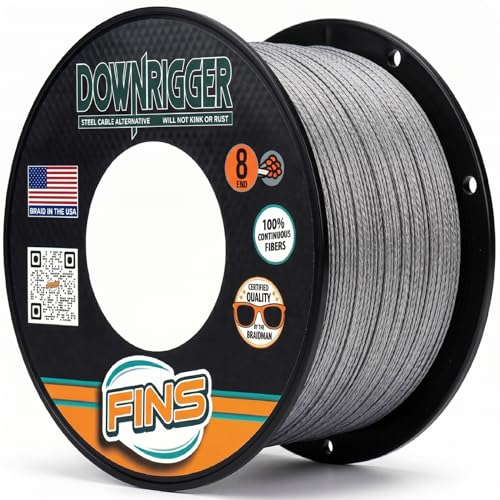 Image of FINS Downrigger Braided Fishing Line, Replaces Steel Cable, Made in USA