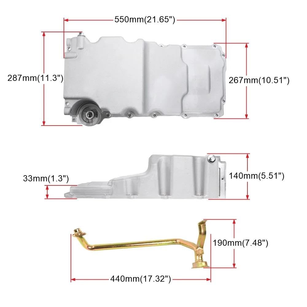 Cárter aceite motor Kit De Bandeja Aceite Motor 302-2 Para LS1 LS2 LS3 LS6 4.8L 5.3L 6.0L .2L Para Chevy Para Camaro Para Firebird Para LCA019-2