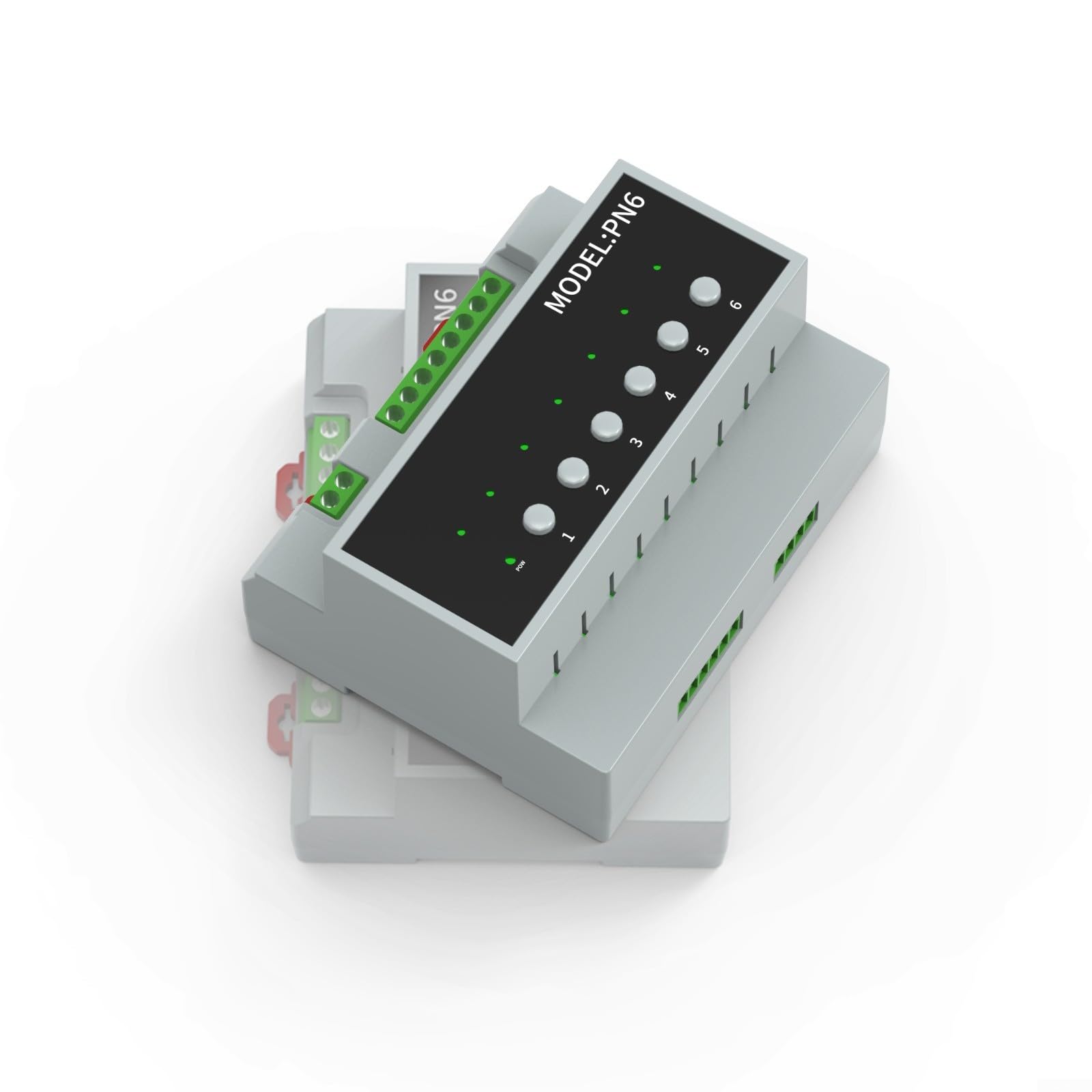 Modulo interruttore relè WiFi intelligente a 6 canali, controller multi-dispositivo 16A con indicatori LED e pulsanti manuali per domotica (antenna wifi Ex)