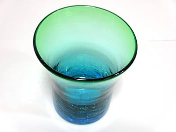 Amazon | 琉球硝子琉球ガラス 群青アイスクラックグラス 2客