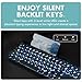 X9 Wired Keyboard and Mouse Combo with Backlight - Silent Round Keycaps, Phone/Tablet Dock, 109 Fullsize Keys, Cute Colorful Blue Keyboard, Aesthetic and Pastel Keyboard for Laptop, PC and Chrome