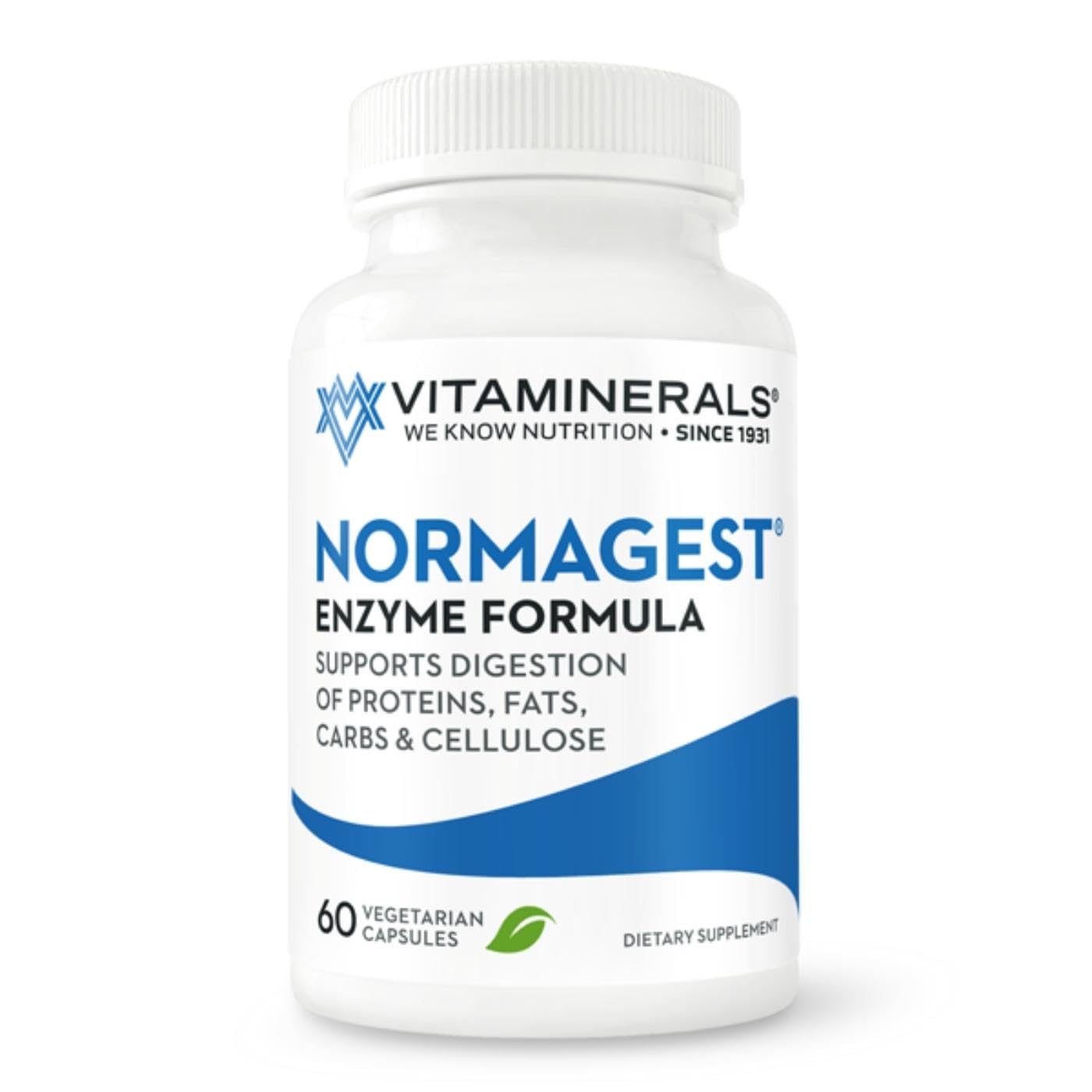 Vitaminerals 61 Normagest | Digestion Support Formula for Protein, Fats & Carbs | Veggie Caps (60 Capsules)
