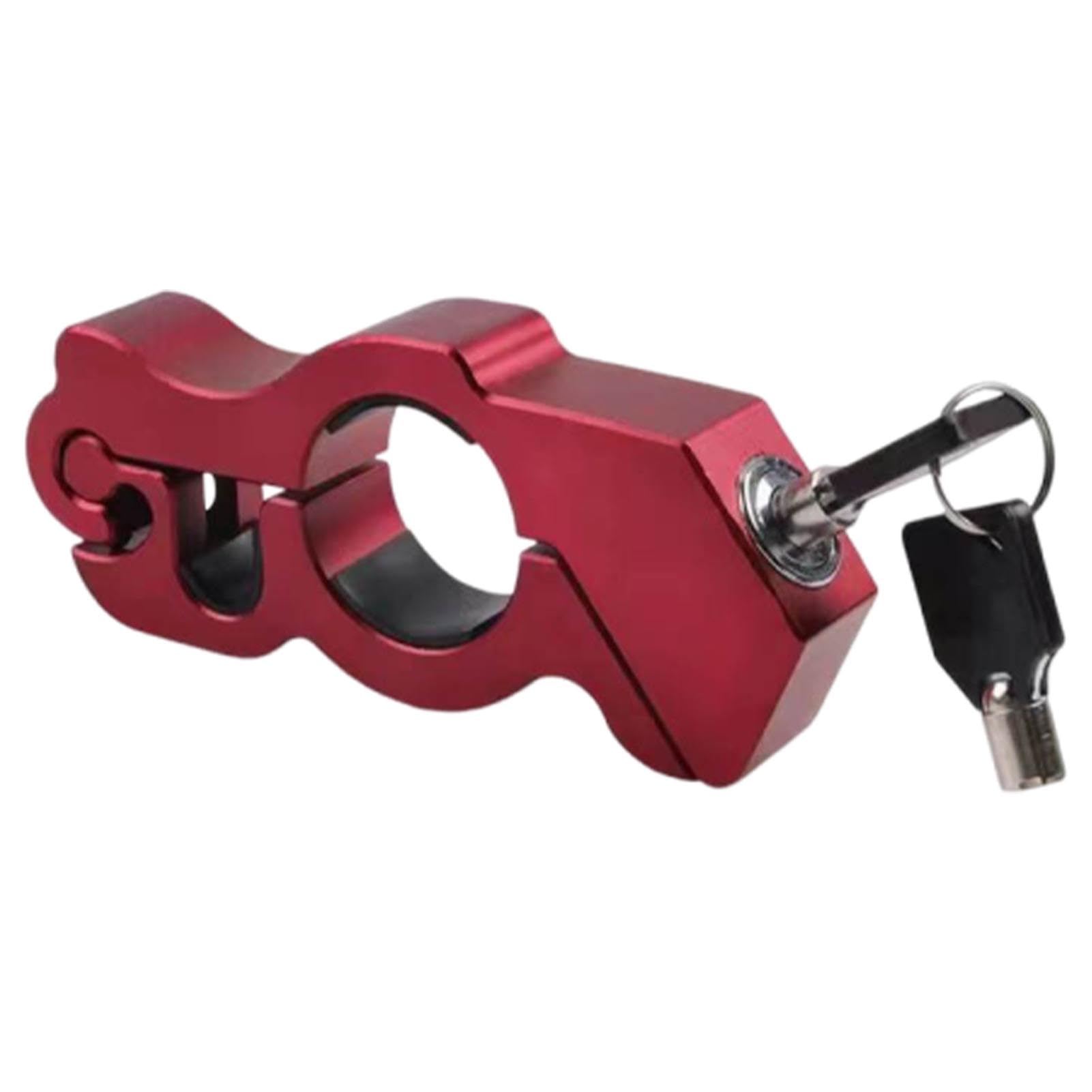 Zchui Motorcycle Handlebar Lock, with 2 Pcs Keys, Scooter Brake Clutch Security Locks, Aluminum Alloy Clutch Sturdy Handlebar Lock, Anti-Theft Handle Lock, for Moped Scooter Motorbike, ATV