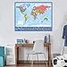 Giant World Map - Mega Map of the World - Laminated - 46