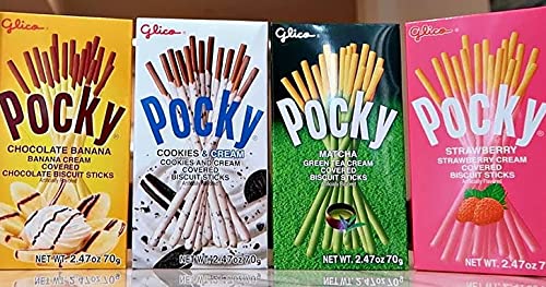 Pocky Biscuit Stick 5 Flavor Variety Pack (Pack of 5)