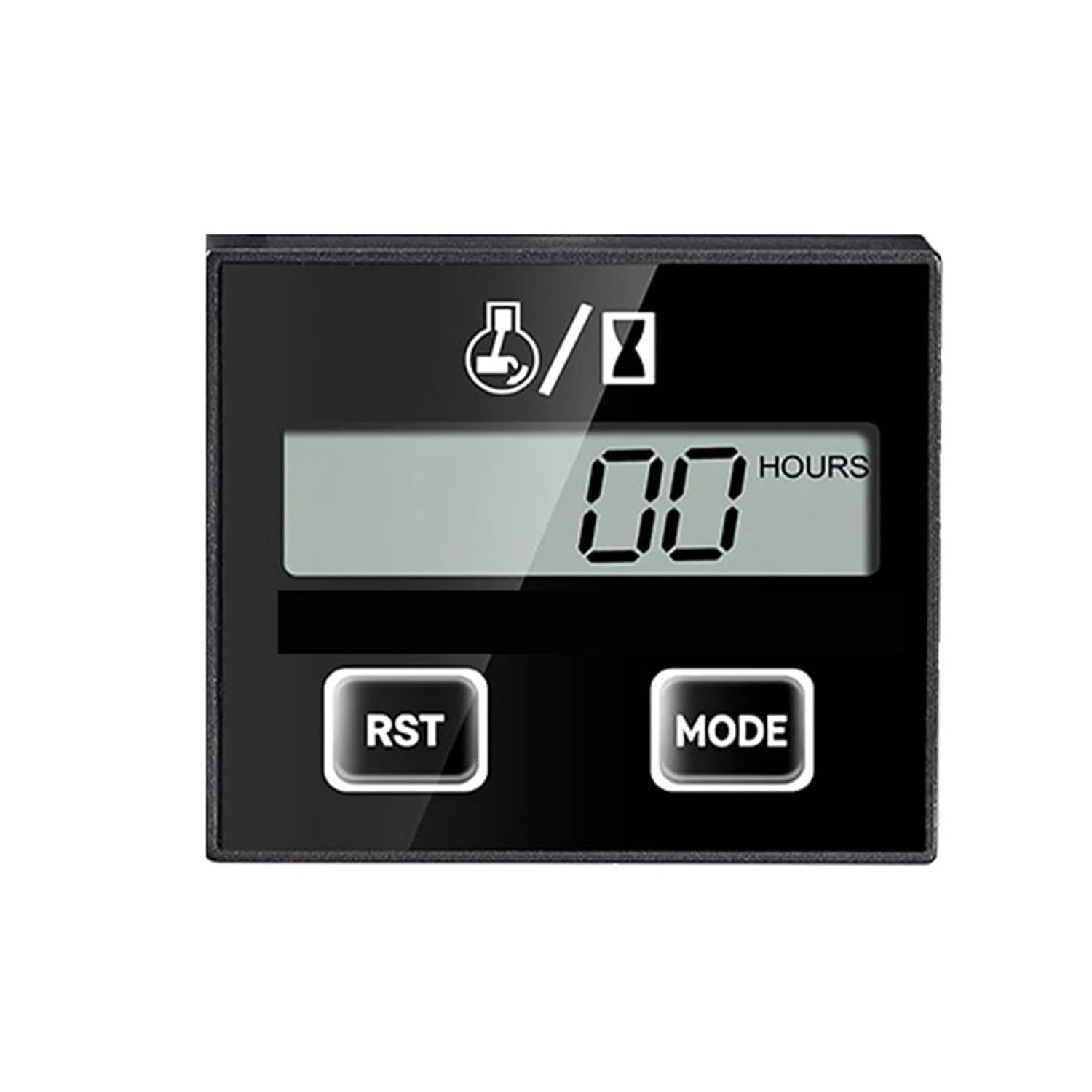 Digital Tachometer Engine Gauge Tach Hour Meter with Clip Waterproof Speedometer LCD Display for Motorcycle Boat(with one Button)