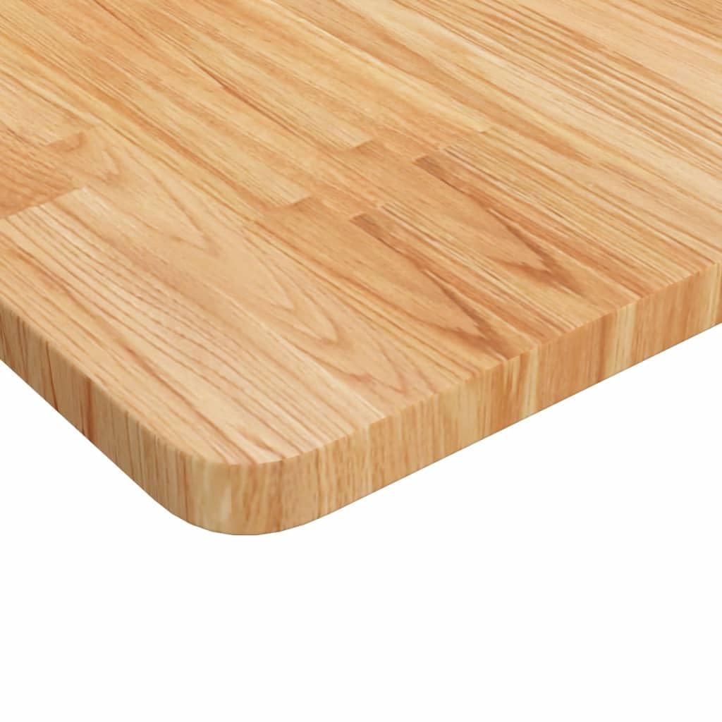 Piano lavabo marrone chiaro in legno massiccio di rovere, 100 x 50 x 2,5 cm, piano da cucina, piano di lavoro, piano per mobili, piastra di copertura per bagno, officina e ristrutturazione