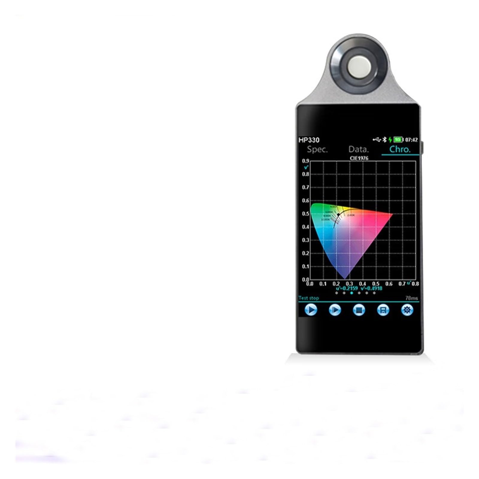 Espectrómetro, Medidor de espectro luz y temperatura color HP320 Espectrorradiómetro portátil