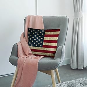 HGOD DESIGNS Vintage American Flag Pillow,USA Flag Throw Pillow Cotton Linen Square Cushion Cover Standard Pillowcase for Men Women Home Decorative Sofa Armchair Bedroom Livingroom 18X18 inch HGOD DESIGNS Vintage American Flag PillowUSA Flag Throw Pillow Cotton Linen Square Cushion Cover Standard Pillowcase for Men Women Home Decorative Sofa Armchair Bedroom Livingroom 18X18 inch