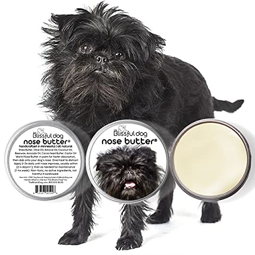 Image of The Blissful Dog Affenpinscher Nose Butter for Dry, Cracked Skin, Lick-Safe Dog Nose Balm with Moisturizing Shea Butter, Almond, Olive, and Essential Oils, Pet Supplies, Uncented, 8 oz.