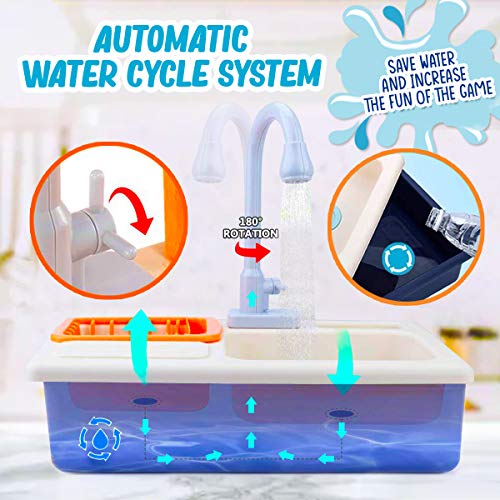 CUTE STONE Color Changing Play Kitchen Sink Toys 18.50(50 Off