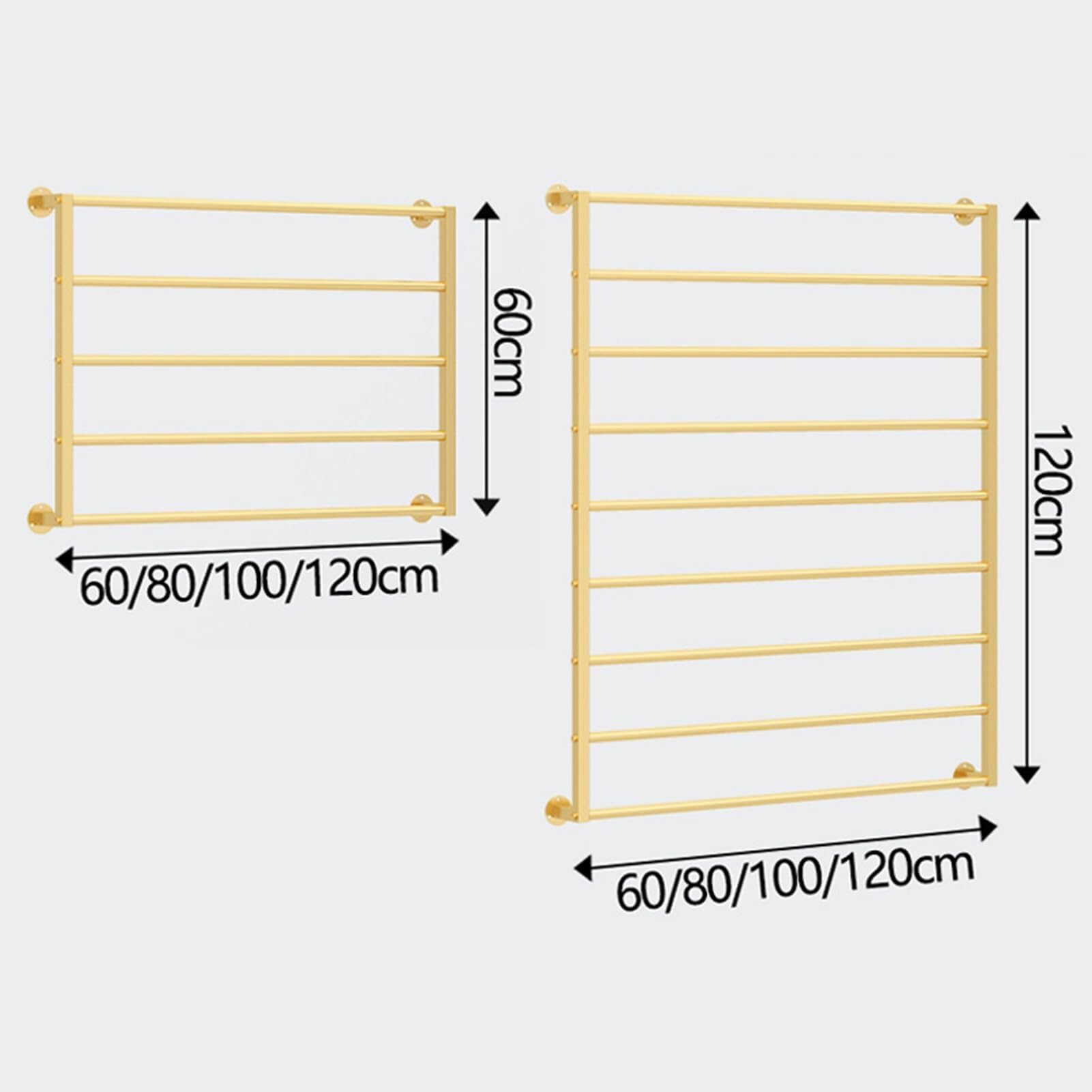Dostosuj potrzebny uchwyt ścienny do szalików, krawatów, jedwabnych szali, ręczników, wielofunkcyjnego metalowego uchwytu, organizer na psy, złoty, 60 x 120 cm