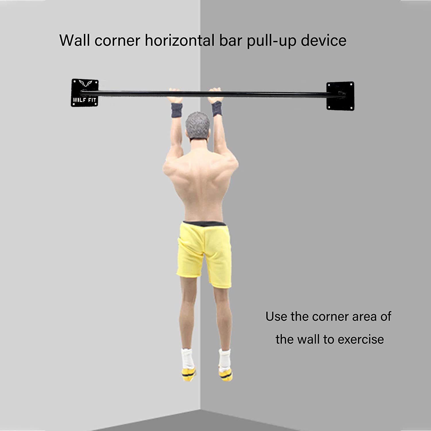 Wolf Fit Corner Wall Mounted Heavy Duty Pull Up Bar Desertcart