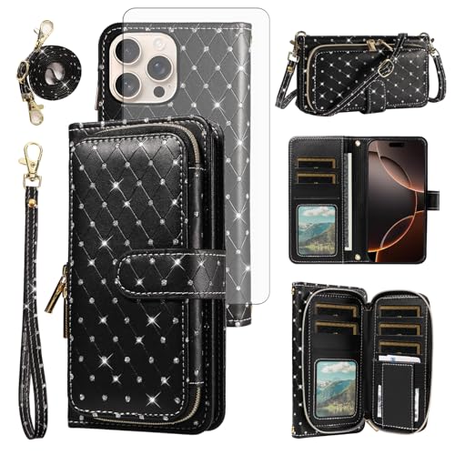 Coque iPhone 16 Pro Asuwish ZSZXLLB US Noir antichoc élégante