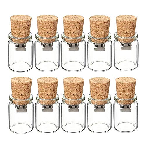 Anloter 64 GB USB 3.0 Stick Cute Bottle Flash Drive Drift Jar USB Memory Stick Transparent Glass Thumb Drive for Gift (64GB/3.0)