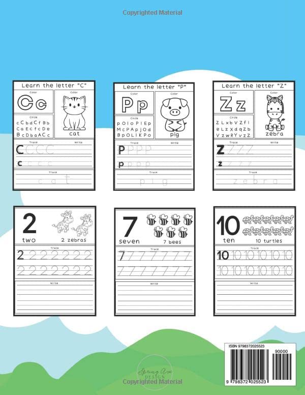 Miniatura 2 de ABC and 123 Letters and Numbers Tracing Book for Kids Learn to Write Letters and Numbers Workbook for Preschool and Kindergarten Ages 2+