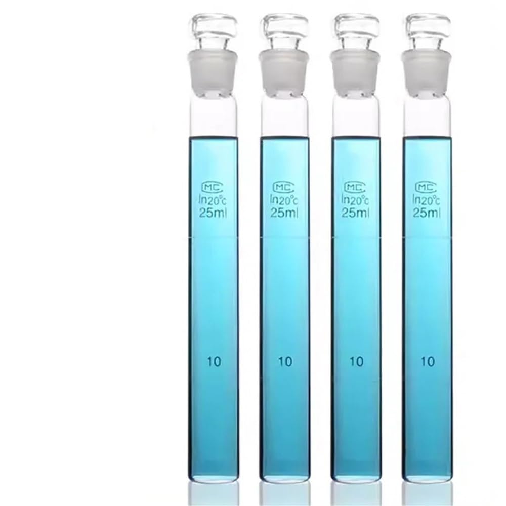 Tube colorimétrique en verre à fond plat et demi-échelle, bouchonné, 10, 25, 50, 100 ml, for laboratoire(10ml 10PCS)