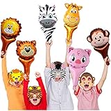 ✅WERT 18 PACK ： Unser Tierparty-Set ist das perfekte Dschungelthema für Geburtstagsfeiern. 12 Stück Tierballons + 6 Stück Schaumtiermasken, einschließlich Giraffen, Tiger, Elefanten, Affen, Löwen und Zebras! Genug für die ganze Party